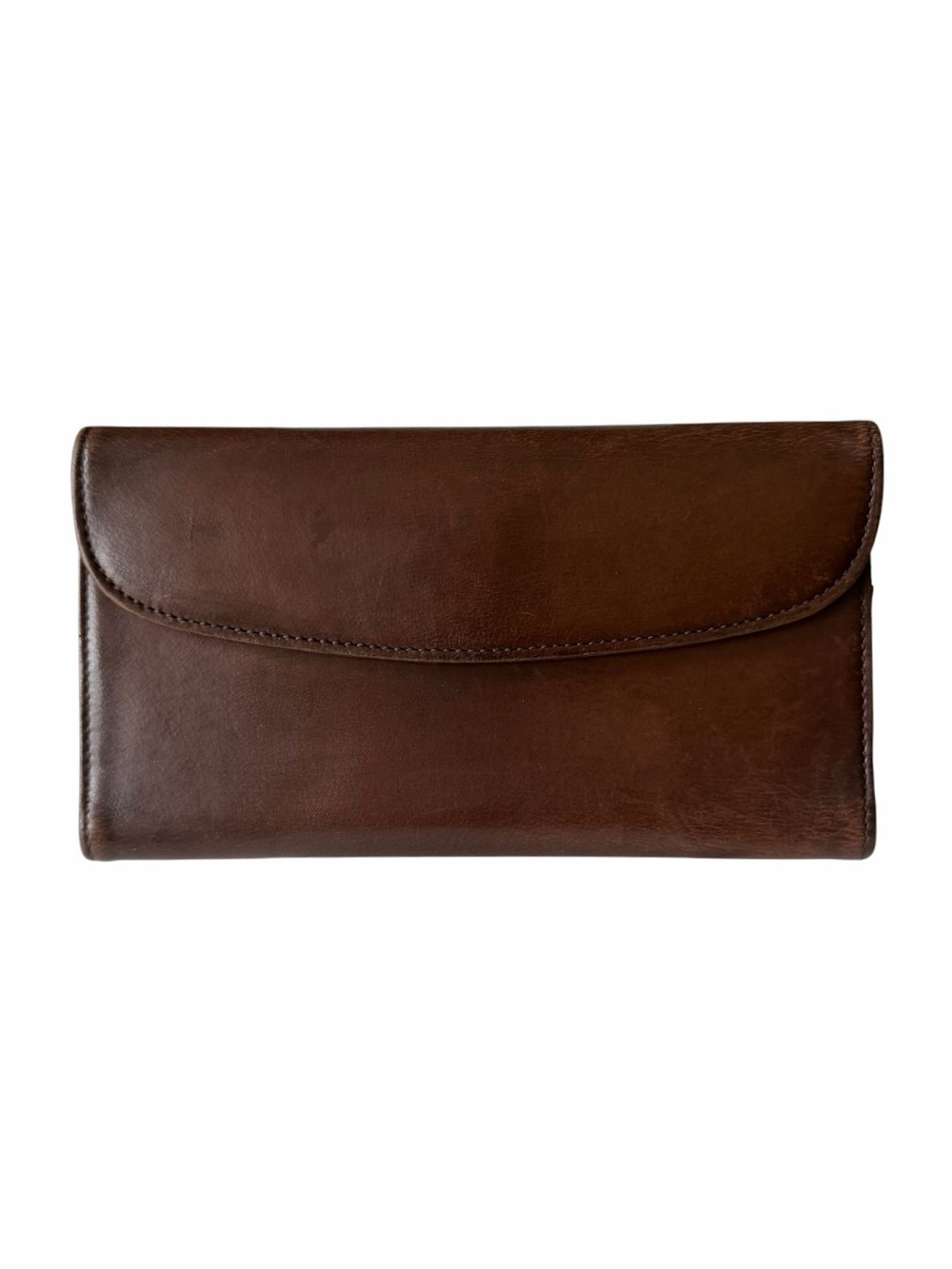 Vintage Coach 4859 Combination Wallet Checkbook – Mahogany Water Buffalo Leather